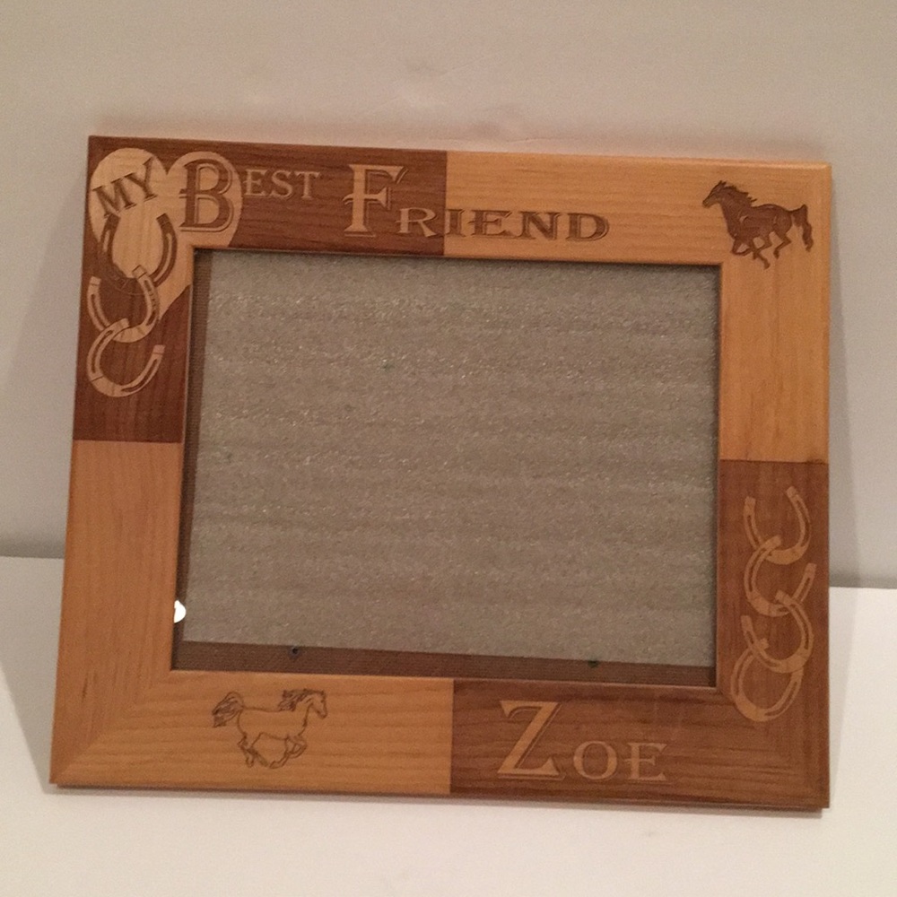 Wooden picture Frame “My Best Friend Zoe” horse